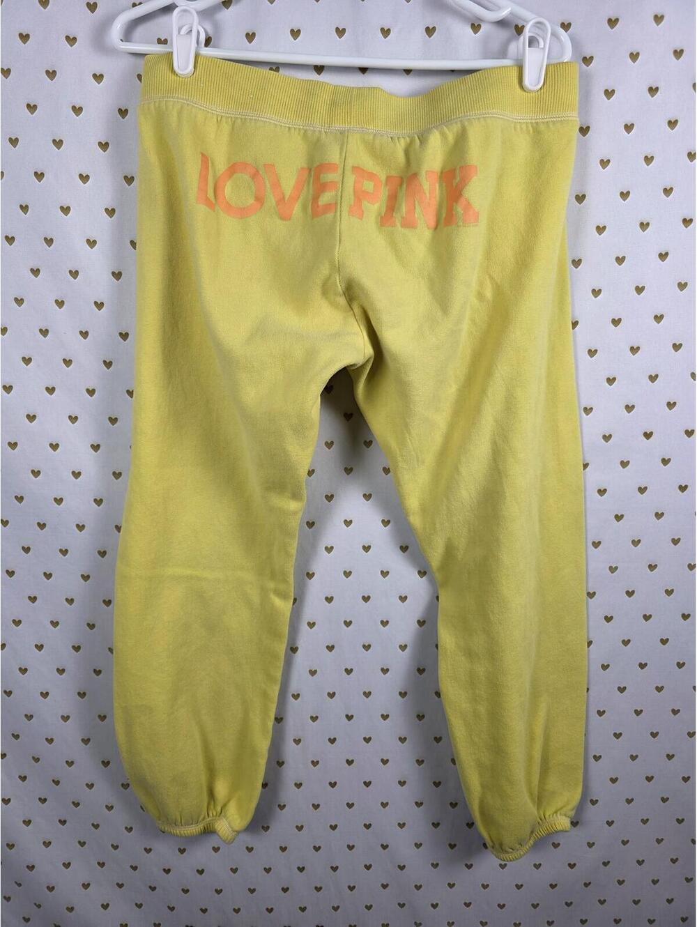 Victorias Secret PINK Heart Logo Logo BUTT Sweats Sweatpants Medium